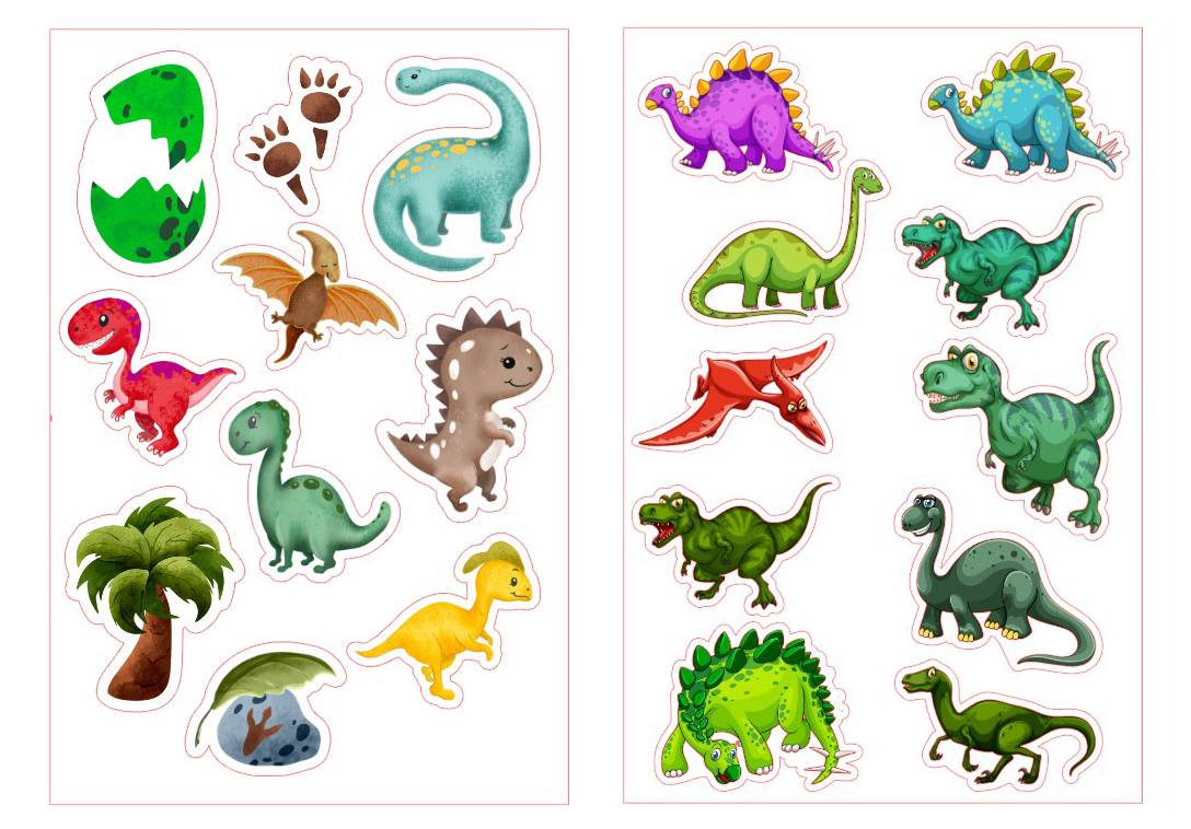 Dino stickers