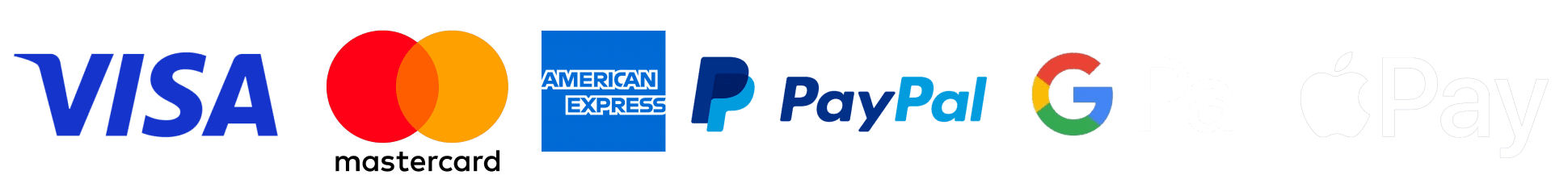 Zahlung Visa Mastercard Paypal Gpay